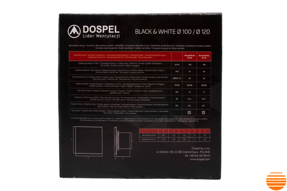 Вытяжной вентилятор Dospel Black&White 120 S Black 007-4327_B фото