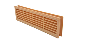 Вентиляційна решітка дверна AirRoxy пластикова 115x430 мм Beige (02-130) 02-130 фото