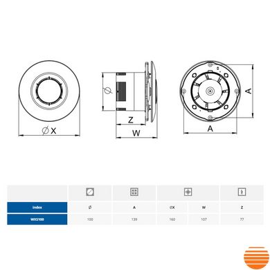 Витяжний вентилятор Awenta Sateo WXS100 569863338 фото