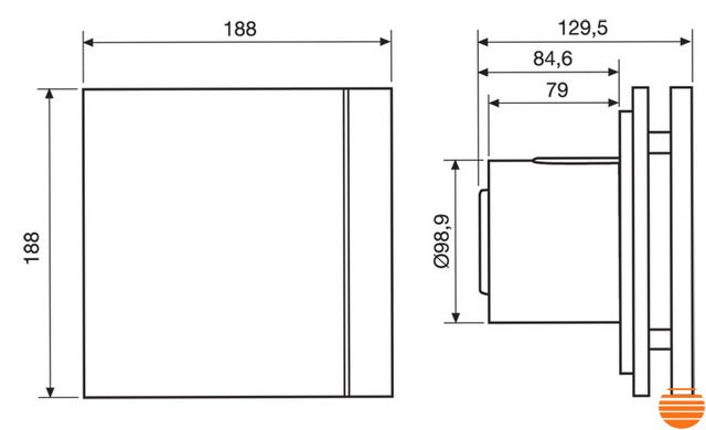 Витяжний вентилятор Soler&Palau Silent-100 CZ Silver Design 5210602600 фото