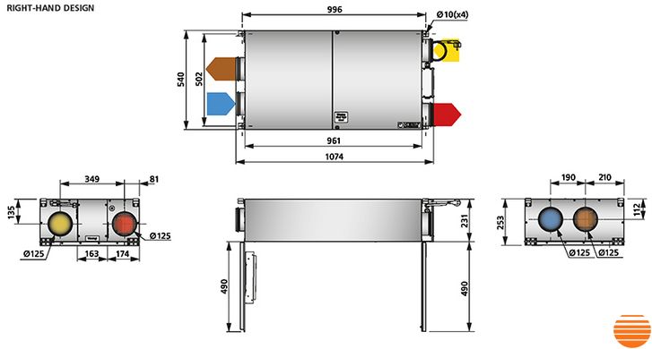 Приточно-вытяжная установка Ostberg HERU 50 LP EC AR 8010744 фото