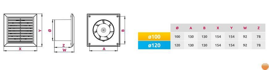 Витяжний вентилятор Awenta Classic WC120W 569863988 фото