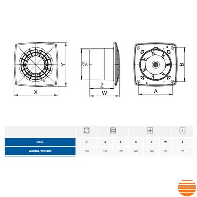 Витяжний вентилятор Awenta Vega WGB100 569863339 фото