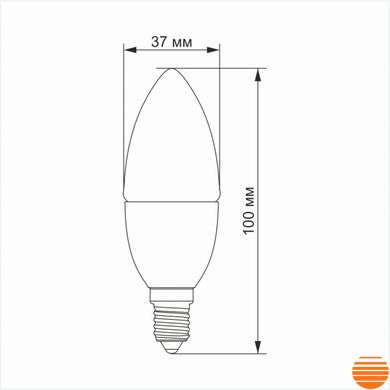 Светодиодная лампа TITANUM C37 6Вт E14 3000К