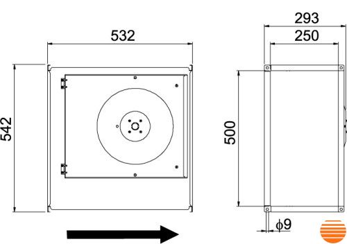 Канальный вентилятор Ostberg RKB 500x250 H1 7470029 фото