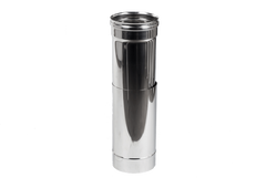 Димохідна труба-подовжувач одностінна Ø100 нерж. L 0,3-0,5 м товщина 0,5 мм