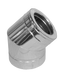 Коліно димоходу 45° сендвіч Ø120/180 нерж./нерж. товщина 0,5 мм