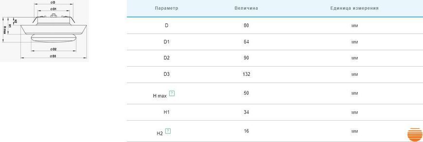 Анемостат вентиляційний Вентс А 80 ВР А80ВР фото
