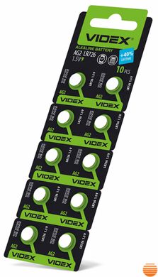 Батарейка часовая Videx AG 2/LR726 BLISTER CARD 10 шт