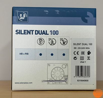 Вытяжной вентилятор Soler&Palau Silent Dual 100 5210640600 фото