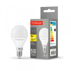 Светодиодная лампа TITANUM G45 6Вт E14 3000К