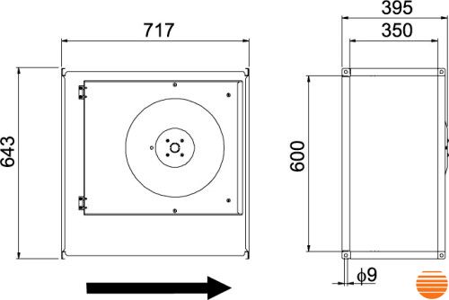 Канальный вентилятор Ostberg RKB 600x350 B3 7480160 фото