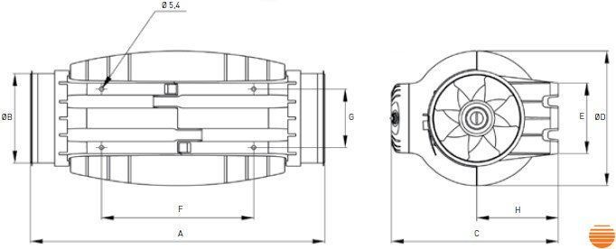 Канальний вентилятор Soler&Palau TD-500/150-160 Silent 5212000000 фото