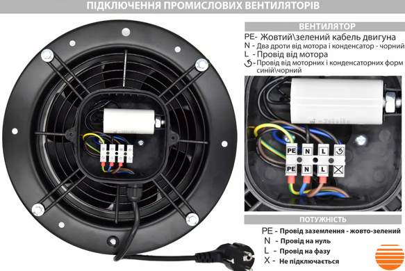 Осьовий вентилятор AirRoxy aRos 200 01-122 фото