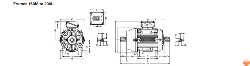 IE2 W22 100L 4P B3 2,2 кВт 1500 об/хв WEG електродвигун (380В) лапа