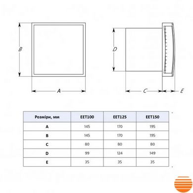 Витяжний вентилятор Europlast EET100G 569864402 фото