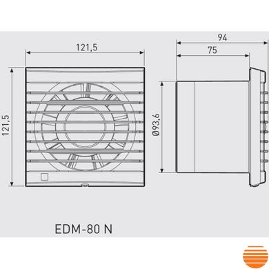 Витяжний вентилятор Soler&Palau EDM-80 N 5210035100 фото