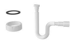 Гнучка труба с гайкой 1 1/4" 1470мм, вихід 40*50мм (плоска прокладка) 1332N 1332N фото