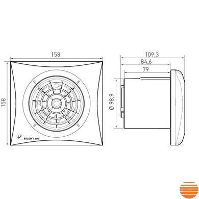 Витяжний вентилятор Soler&Palau Silent-100 CHZ 5210402300 фото