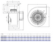 Центробежный вентилятор Bahcivan BDRS 125-50 152.02.013 фото 3