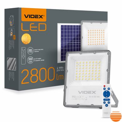 LED прожектор автономний VIDEX 2800Lm 5000K