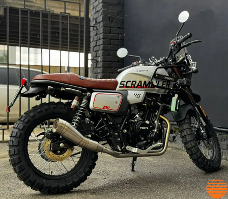 Мотоцикл Scrambler FT300-F6P Forte Сірий FT300-F6P фото
