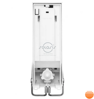 Дозатор Solaris 736w для жидкого мыла пластиковый локтевой белый, 1,2 л.