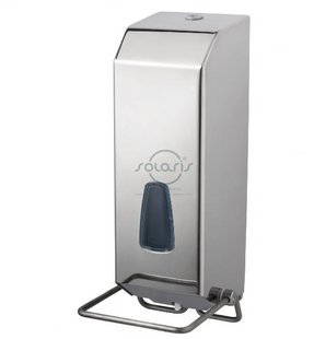 Дозатор Solaris 736inox для жидкого мыла хромовый локтевой белый, 1,2 л. 736inox фото