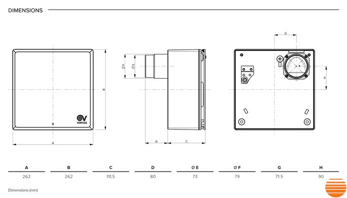 Центробіжний вентилятор Vortice QE 60 LL TP 569865012 фото