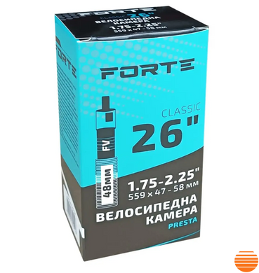 Велокамера FORTE Classic 26" х 1.75-2.25 FV Presta 48 мм