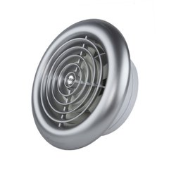 Витяжний вентилятор MMotors ММ 100 (60 м³/год) круглий із зворотним клапаном срібло 1467 фото
