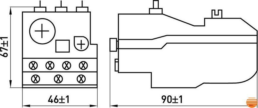 Тепловое реле e.pro.ukh.1.2,5.1-2, Ir=1,6-2,5А габарит 1, E.NEXT