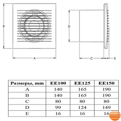 Витяжний вентилятор Europlast EE125HTA 569864520 фото