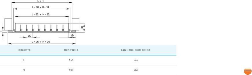 Решітка вентиляційна Вентс ОРВ 150х100 0687900463 фото