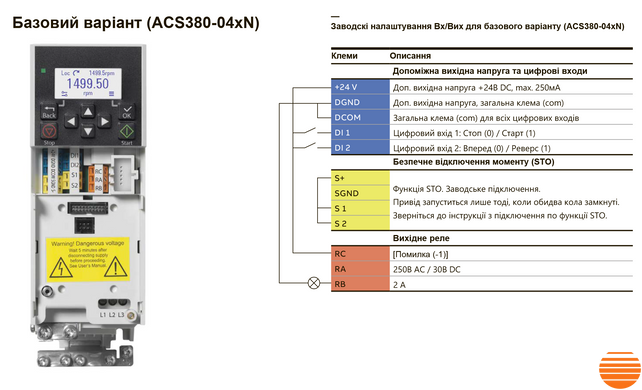 Преобразователь частоты ABB ACS380-040S-03A7-2 (0,55 кВт, 220В) ACS380-040S-03A7-2 фото