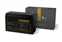 Акумулятор свинцево-кислотний Videx 6FM7.2 12V/7.2Ah color box 1