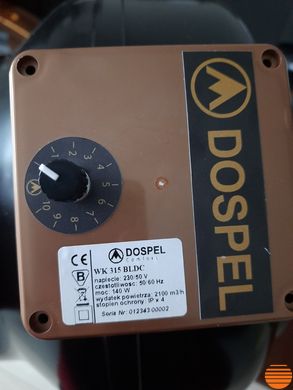 Канальний вентилятор Dospel WK 315 з двигуном BLDC тип N. Tesla 007-9253 фото