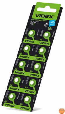 Батарейка часовая Videx AG 0/LR521 BLISTER CARD 10 шт
