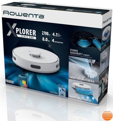 Робот-пилосос Rowenta X-Plorer Serie 75 RR8577WH білий сухе + вологе прибирання