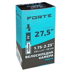 Велокамера FORTE Classic 27.5" х 1.75-2.25 FV Presta 48 мм