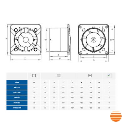 Вытяжной вентилятор Awenta System+ Turbo KWT125H 569863380 фото