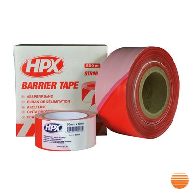 Сигнальна стрічка HPX Barrier Tape для огородження територій 50мм x 100м Barrier Tape фото