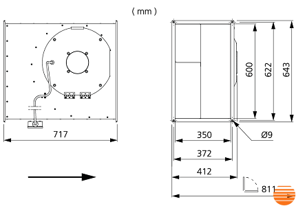 Канальный вентилятор Ostberg RK 600x350 E3 7500021 фото