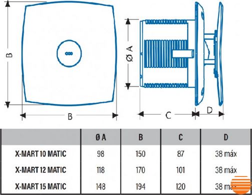 Витяжний вентилятор Cata X-Mart 15 Matic Inox 569864133 фото
